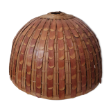 Ball wicker and rattan hanging lamp