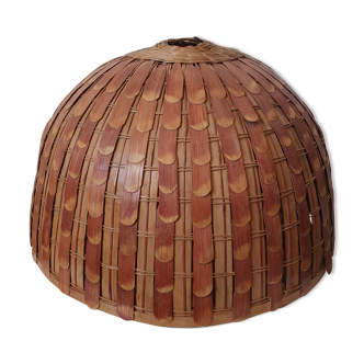 Suspension boule osier et rotin