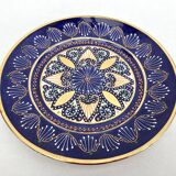 2 enamelled earthenware plates signed HB Quimper • Embroidery or beaded decoration by Pierre Poquet in relief
