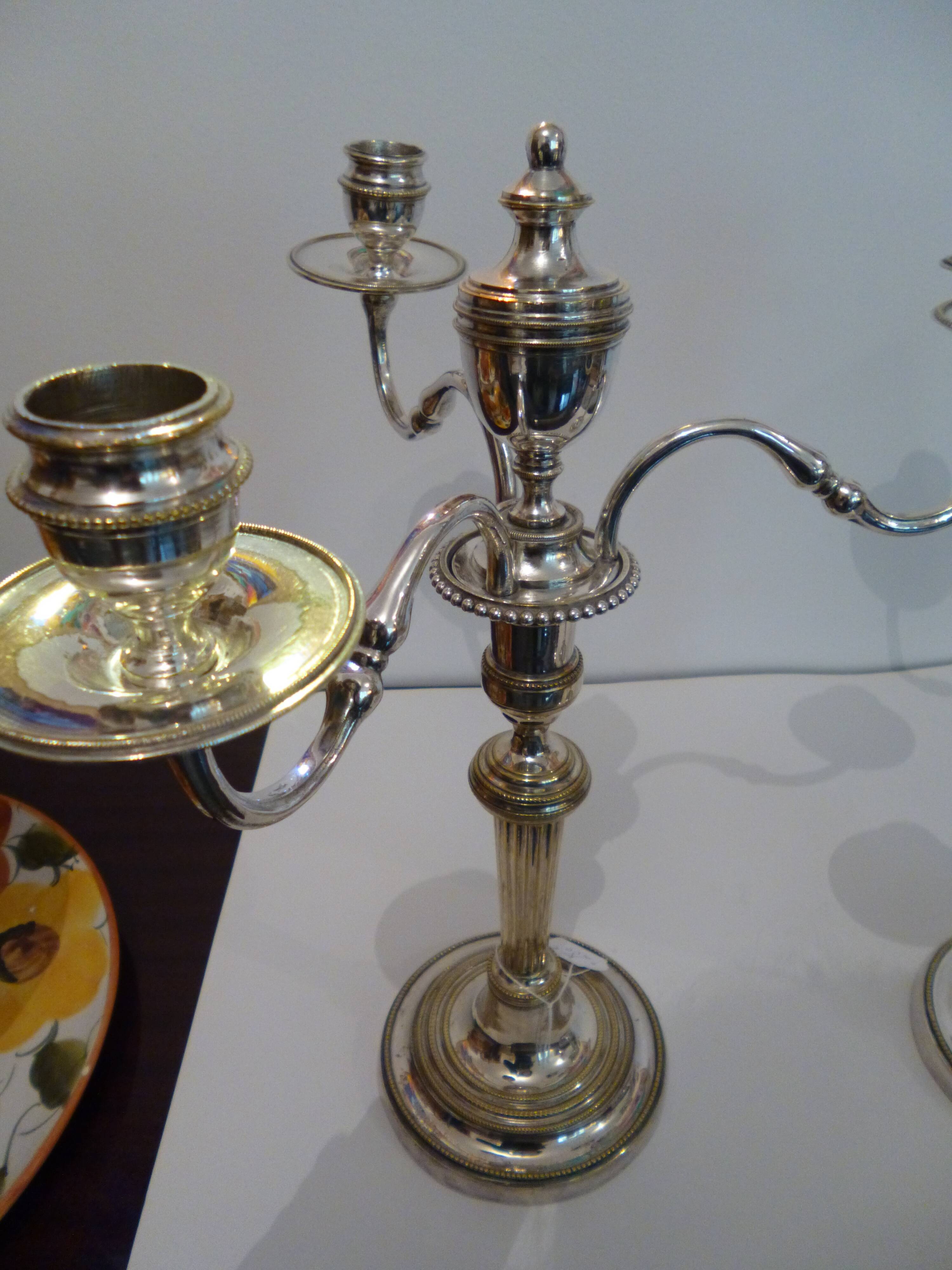 Pair of Louis XVI candlesticks