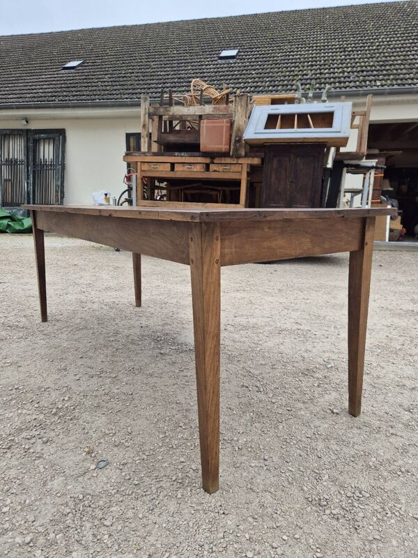 Table de Ferme ancienne, un tiroir 1m95