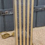 Hollywood Regency style Le Dauphin lamp from the 70s/80s in gilded brass and silver metal