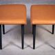Cognac Leather Stools by Ølholm Møbelfabrik, 1960s, Set of 2