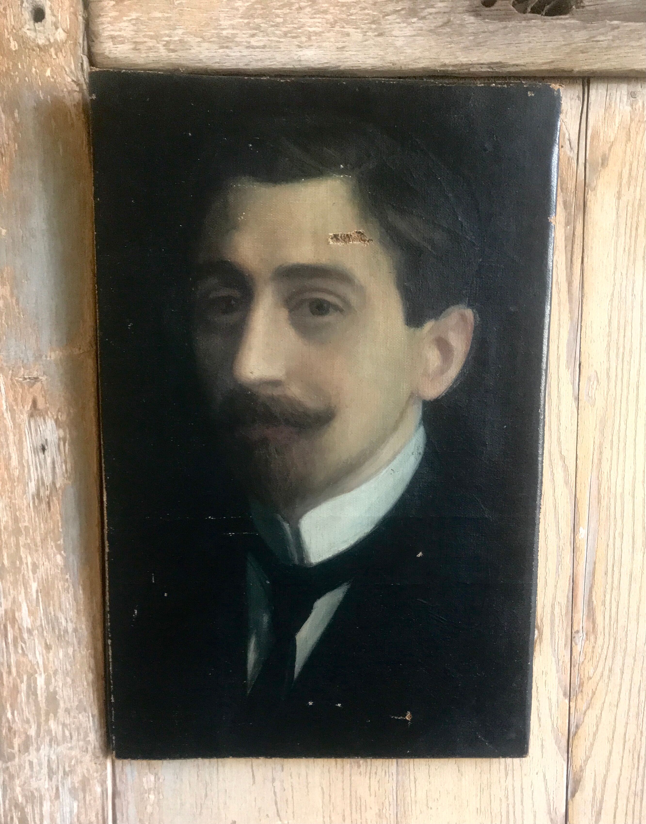 Oil on canvas portrait 19th