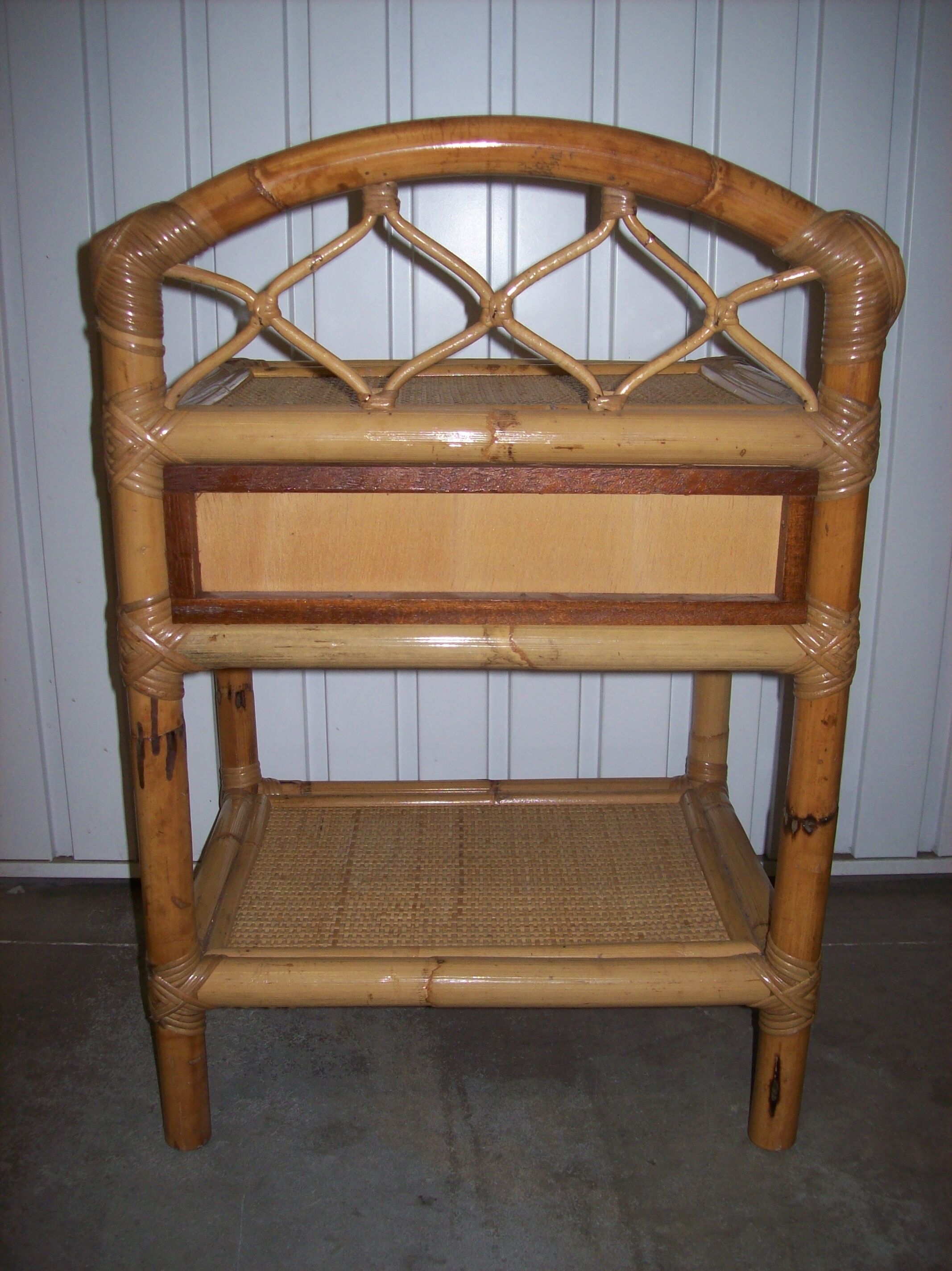Rattan bedside