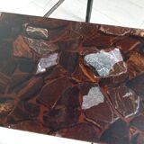 Natural stone and resin coffee table from the 70s
