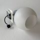 Pair of vintage opaline round wall lamps