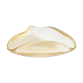 Triangular gold flecked Murano glass vide-poche bowl, Italy 1970s.