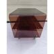 Table basse sur roulettes vintage en plastique fumé