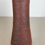 Vase abstrait en céramique rouge de studio par Gerhard Liebenthron, Allemagne, années 1970