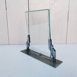 Art deco photo frame Silver metal Vintage
