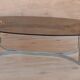 Glass and chrome coffee table from the 1970s.