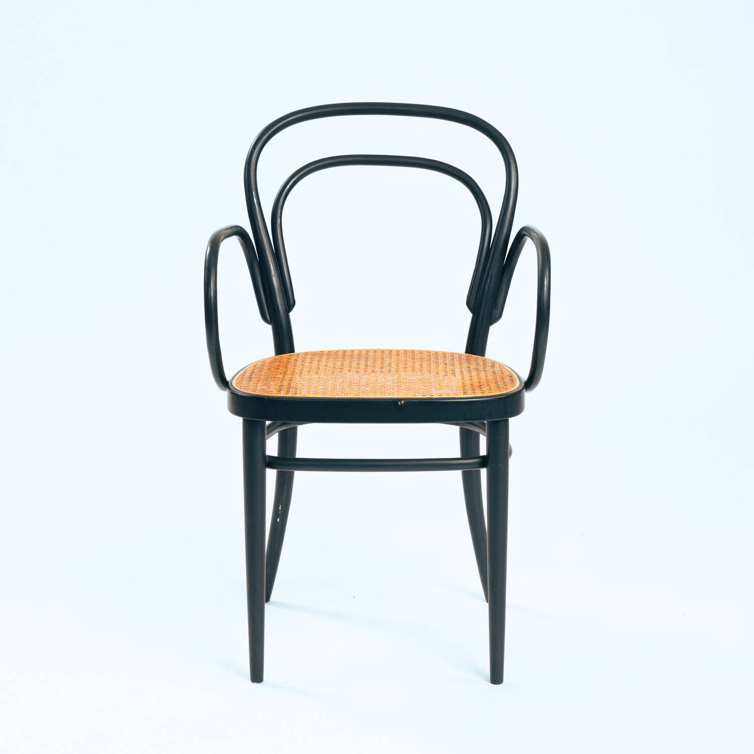 Thonet bentwood webbing chairs 214f 210r chairs, set of 2