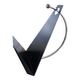 Postmodern metal chrome magazine rack 80s or 90s