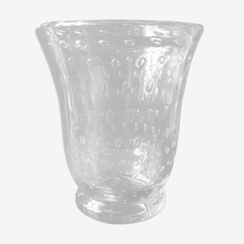 1930s Daum vase in bubbled glass