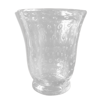 1930s Daum vase in bubbled glass
