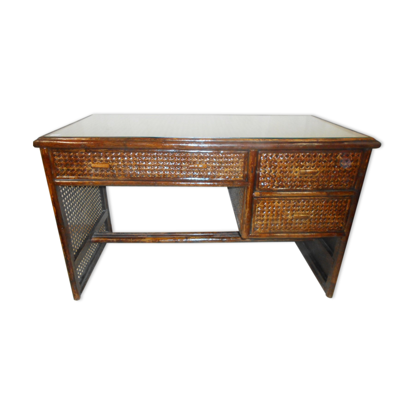 Rattan desk