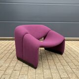 2x Artifort Groovy F598 by Pierre Paulin, Violet, original