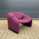 2x Artifort Groovy F598 by Pierre Paulin, Violet, original