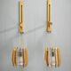Pair of Dřevo Humpolec Adjustable Swing Arm Wall Lamps, 1960s