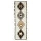 Vintage Turkish Oushak Handmade Cotton White Wool Runner 108x326