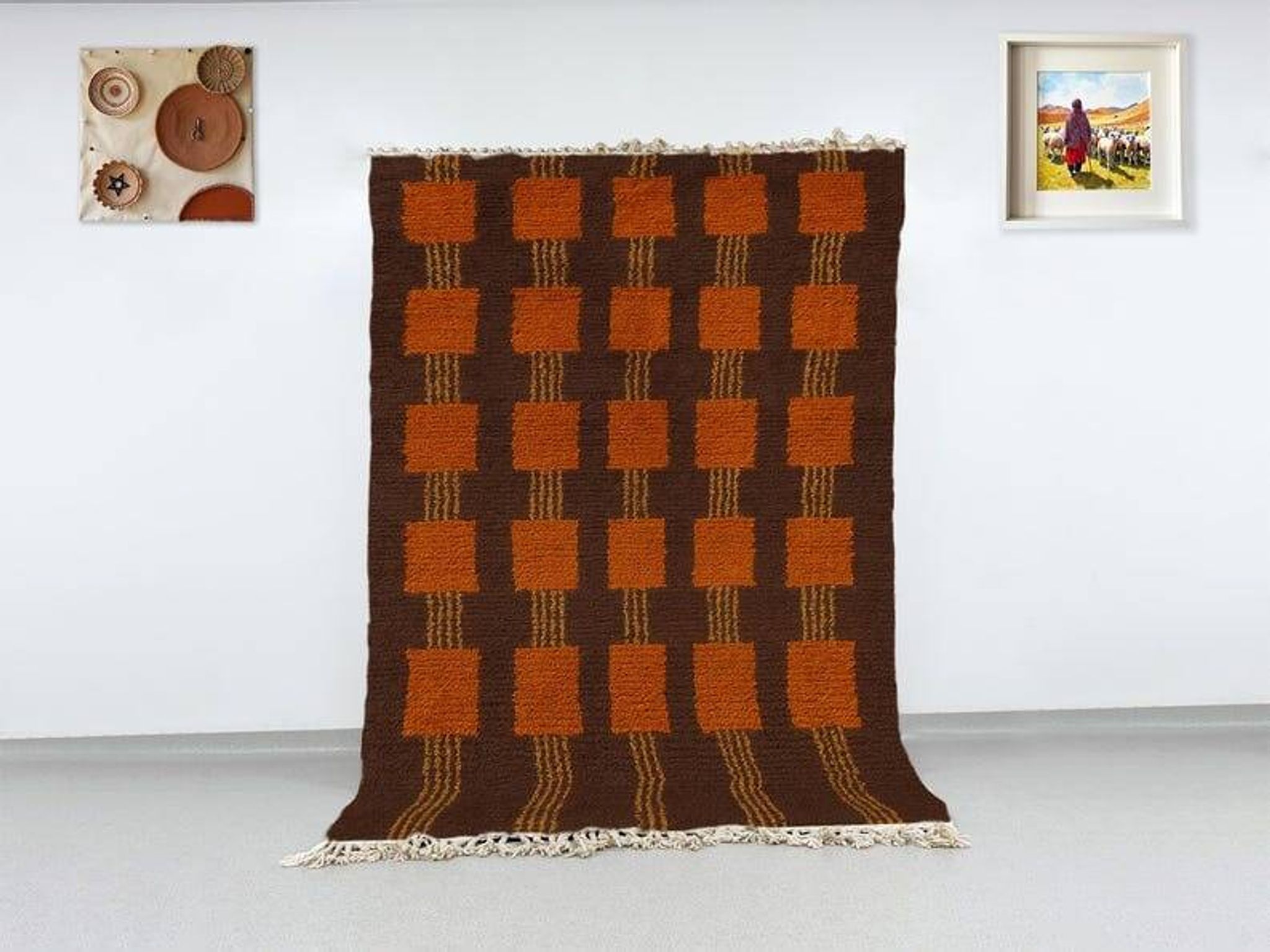 Handwoven traditional Berber rug size 1.4/2.5 m