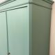 Antique solid pine wardrobe, reimagined in Celadon Green.
