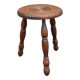 Turned wooden tripod stool
