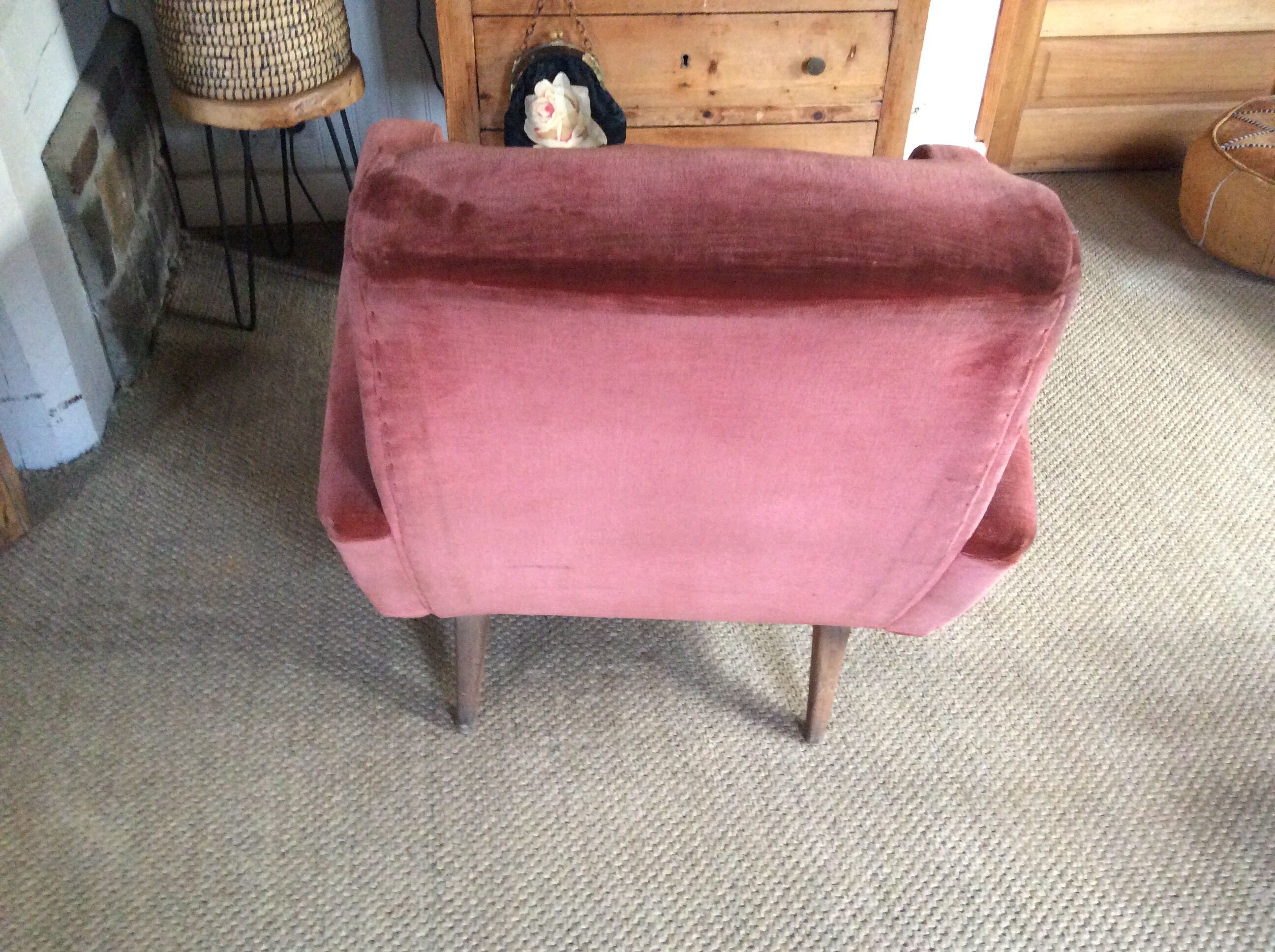 Velvet armchair