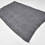 5x8 Anthracite Grey Handwoven Vintage Kilim Rug, 159x235 Cm