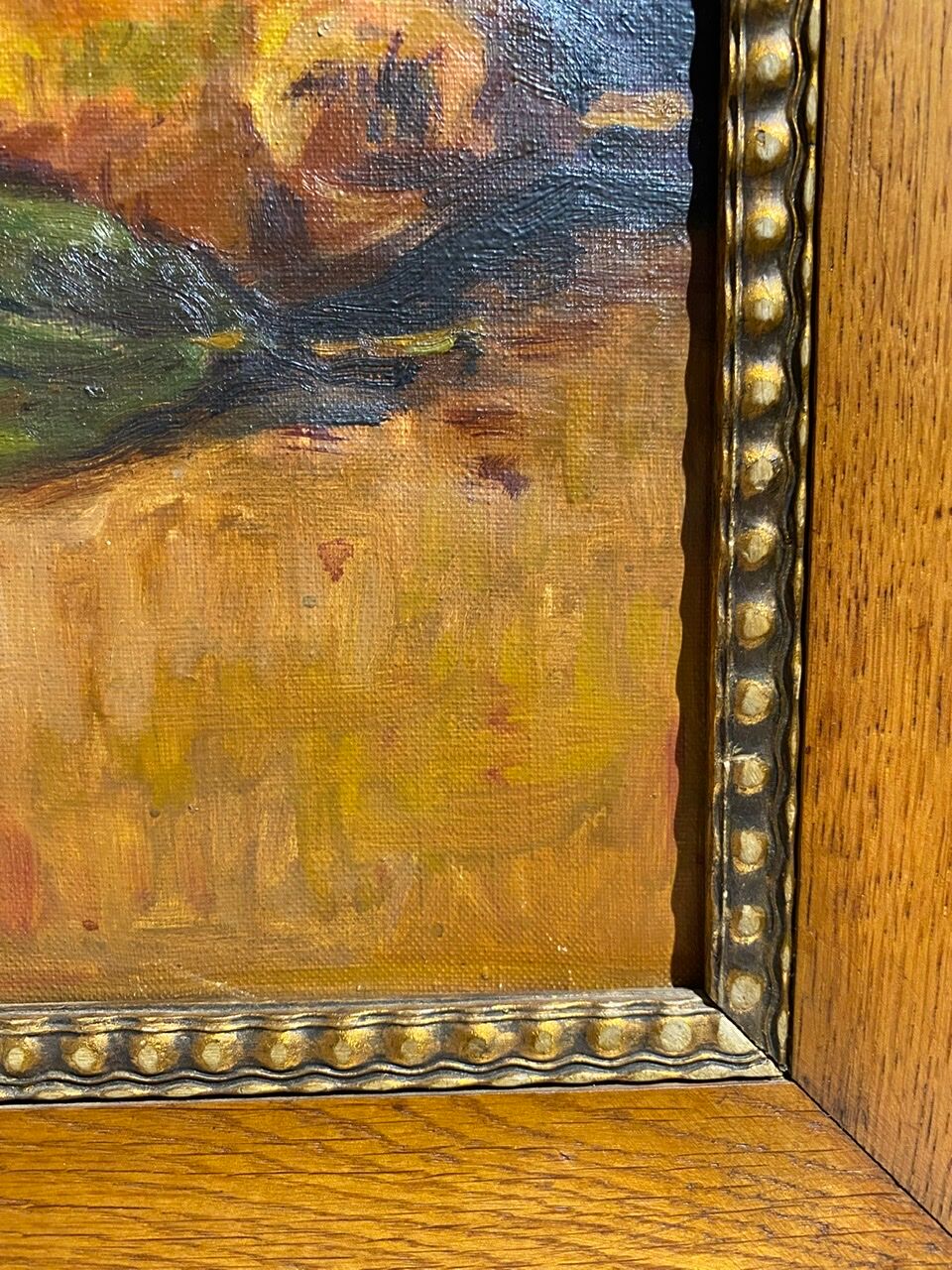 Still life with quetsches and pears signed and dated 1935