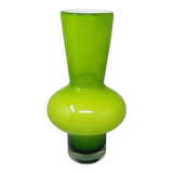 1970s Gorgeous Green Vase by Ind. Vetraria