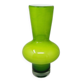 1970s Gorgeous Green Vase by Ind. Vetraria