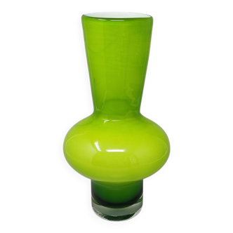 1970s Gorgeous Green Vase by Ind. Vetraria
