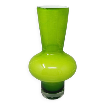 1970s Gorgeous Green Vase by Ind. Vetraria