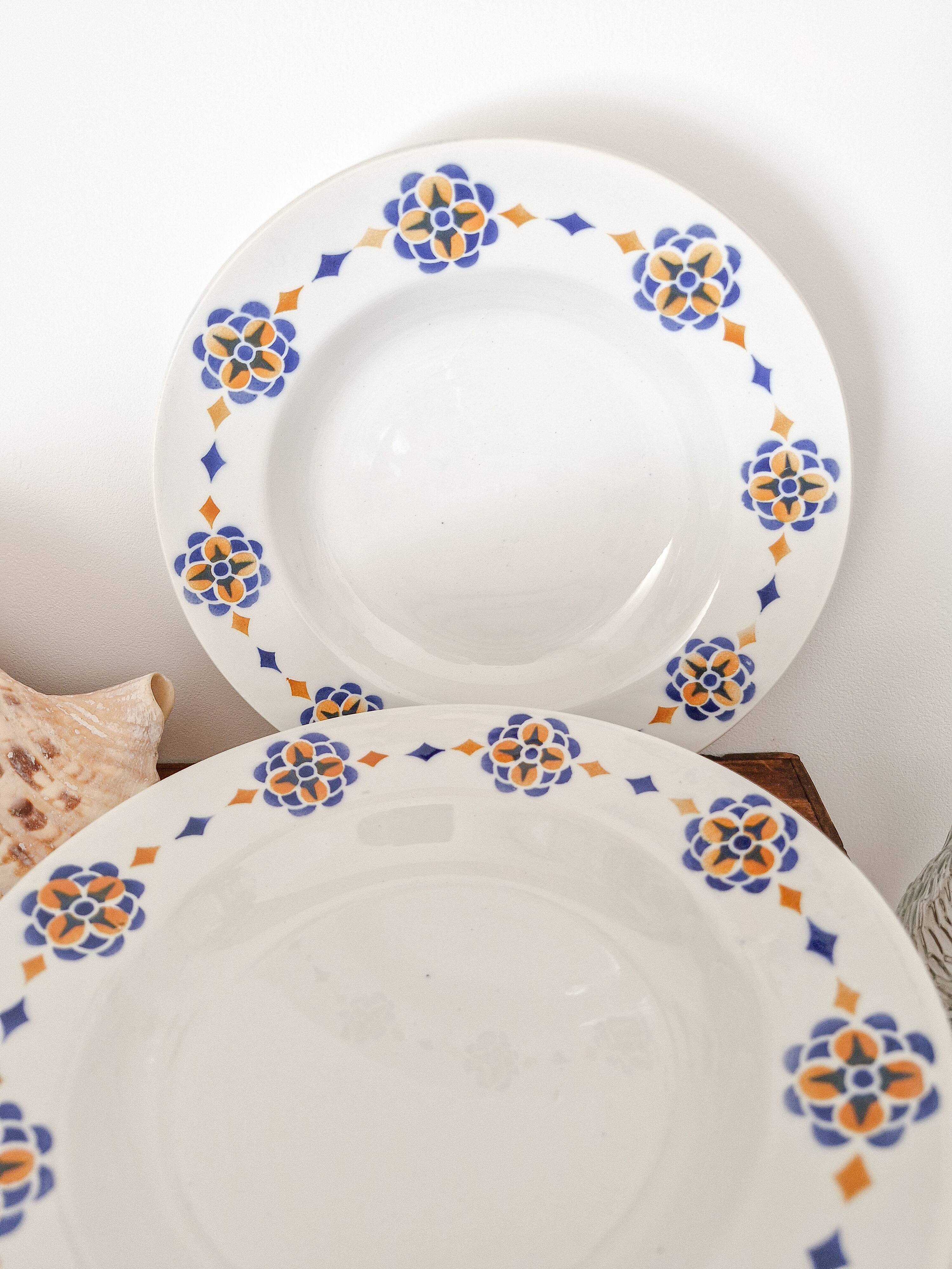 Set of 5 deep plates Moulin des Loups