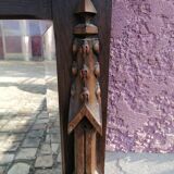 Rustic and Gothic beveled mirror