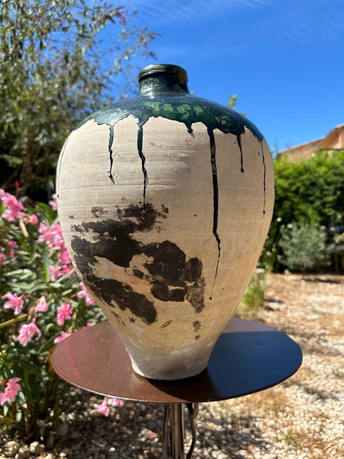 Terracotta pottery jug