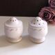 Vintage porcelain salt and pepper shaker duo