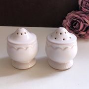 Duo salière poivrier porcelaine vintage