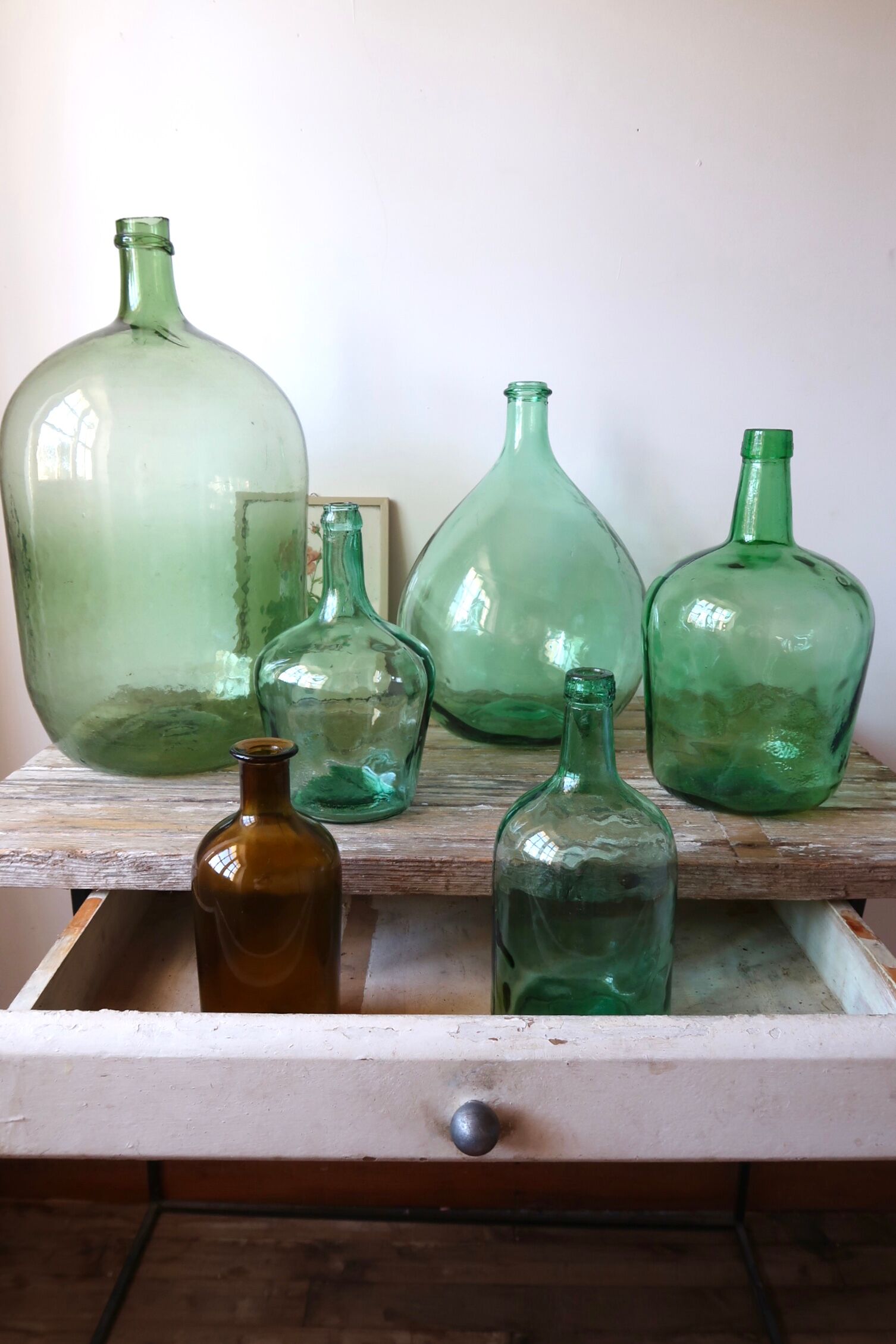 Demijohn green 2 liters
