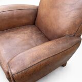 Pair of leather club armchairs – Mid-20th century