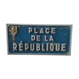 Place the Republic aluminum plate (Mantes la Jolie) 50s