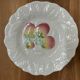 Set of 10 plates decorated with Sarreguemines porcelain fruit