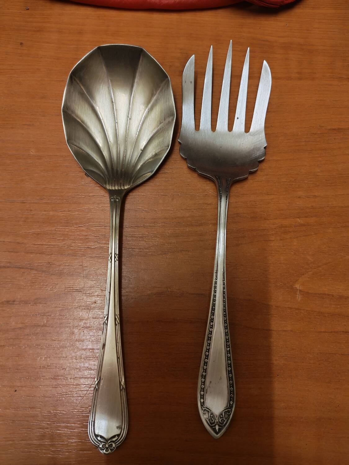 Silver-plated salad service