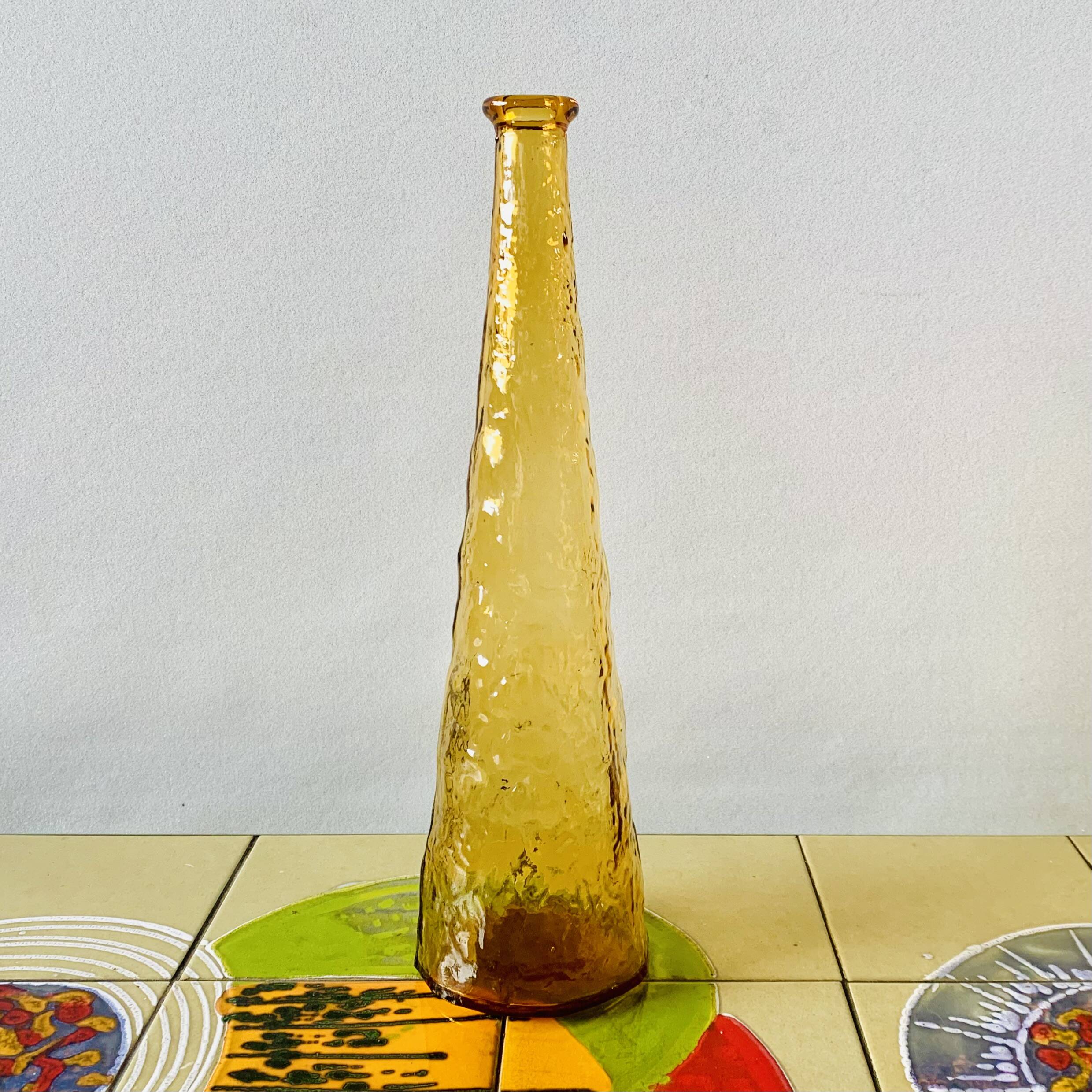 Amber Yellow Empoli Glass Genie Bottle - MCM