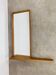 Scandinavian mirror with asymmetrical shelf in wood, 1960s