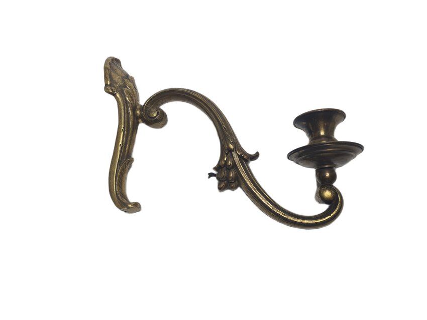 Antique bronze wall lamp, Germany, 1900s