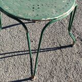 Garden table, two armchairs and a metal chair