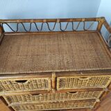 Rattan chest of drawers